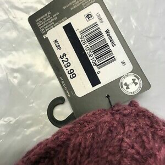 *NEW* Under Armour, OS | Women's Pink Knit Beanie - Picture 2 of 4